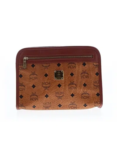 Pre-owned Mcm Leather Clutch In Brown