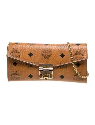 Pre-owned Mcm Leather Clutch In Brown