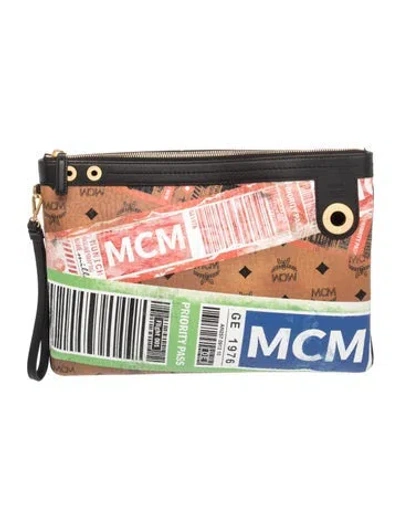 Pre-owned Mcm Leather Clutch In Multicolor