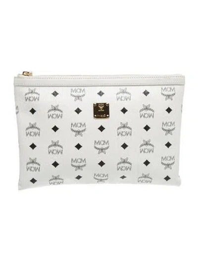 Pre-owned Mcm Leather Clutch In Multicolor