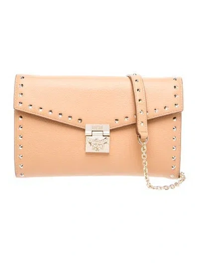Pre-owned Mcm Leather Clutch In Neutral