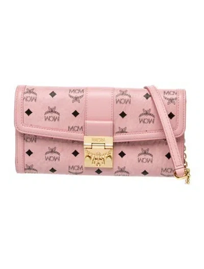 Pre-owned Mcm Leather Clutch In Pink