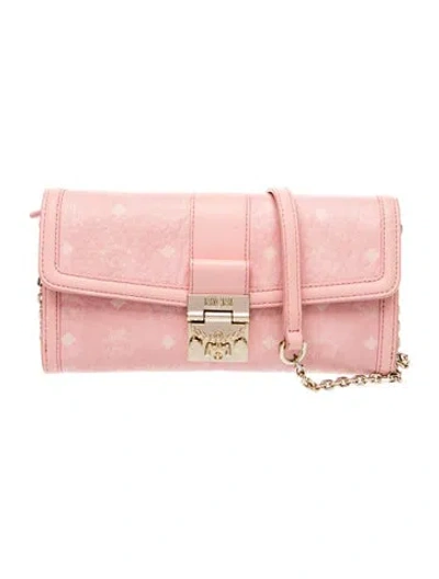 Pre-owned Mcm Leather Clutch In Pink