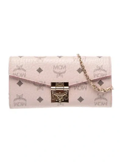 Pre-owned Mcm Leather Clutch In Pink