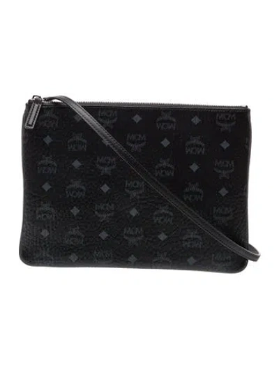 Pre-owned Mcm Leather Clutch W/ Tags In Black