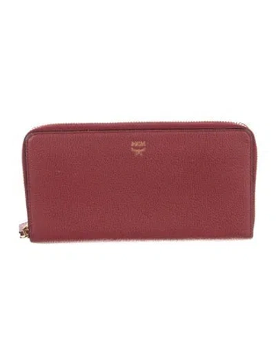 Pre-owned Mcm Leather Continental Wallet In Multi