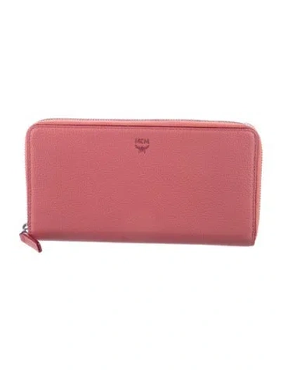 Pre-owned Mcm Leather Continental Wallet In Multi