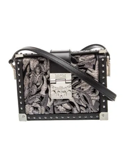 Pre-owned Mcm Leather Crossbody Bag In Black