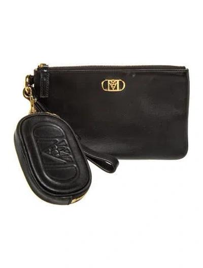 Pre-owned Mcm Leather Crossbody Bag In Black