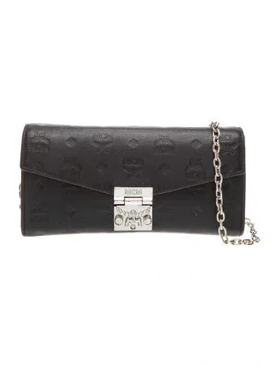 Pre-owned Mcm Leather Crossbody Bag In Black