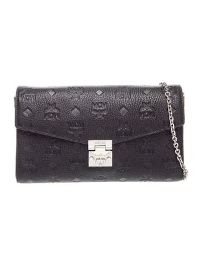 Pre-owned Mcm Leather Crossbody Bag In Black