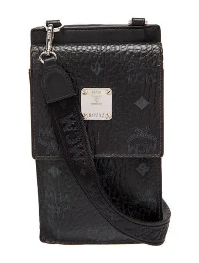 Pre-owned Mcm Leather Crossbody Bag In Black