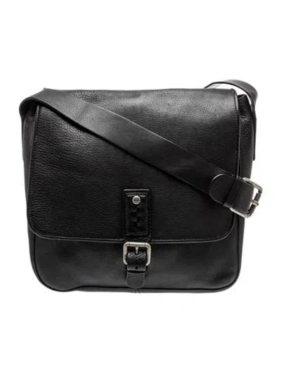 Pre-owned Mcm Leather Crossbody Bag In Black