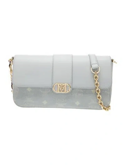 Pre-owned Mcm Leather Crossbody Bag In Blue