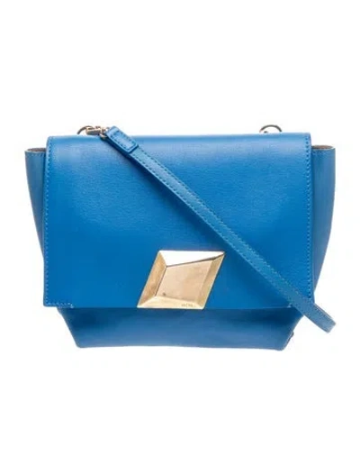 Pre-owned Mcm Leather Crossbody Bag In Blue