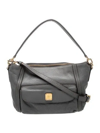 Pre-owned Mcm Leather Crossbody Bag In Blue