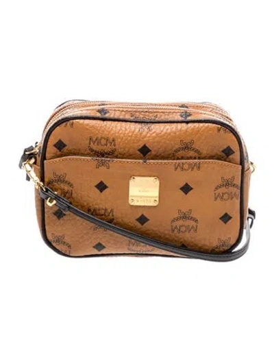 Pre-owned Mcm Leather Crossbody Bag In Brown