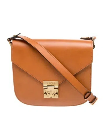 Pre-owned Mcm Leather Crossbody Bag In Brown