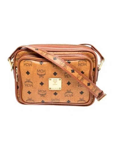 Pre-owned Mcm Leather Crossbody Bag In Neutral