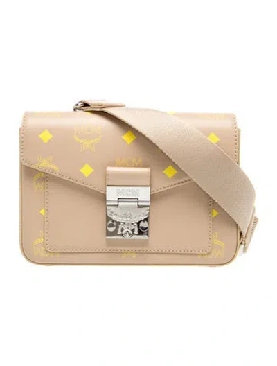 Pre-owned Mcm Leather Crossbody Bag In Neutral