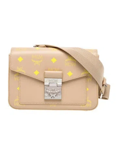Pre-owned Mcm Leather Crossbody Bag In Neutral