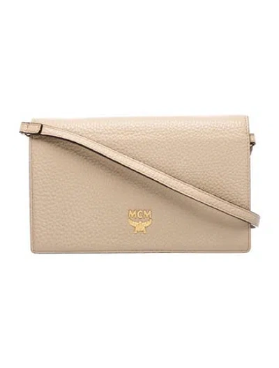 Pre-owned Mcm Leather Crossbody Bag In Neutrals