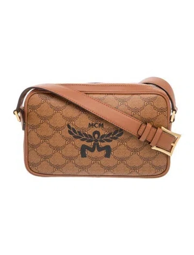 Pre-owned Mcm Leather Crossbody Bag In Neutrals