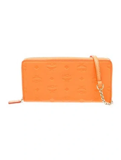 Pre-owned Mcm Leather Crossbody Bag In Orange