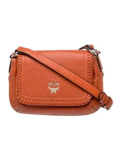 Pre-owned Mcm Leather Crossbody Bag In Orange