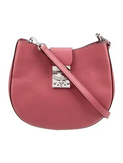 Pre-owned Mcm Leather Crossbody Bag In Pink
