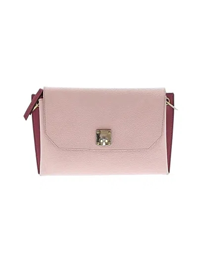 Pre-owned Mcm Leather Crossbody Bag In Pink