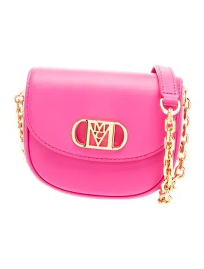 Pre-owned Mcm Leather Crossbody Bag In Pink