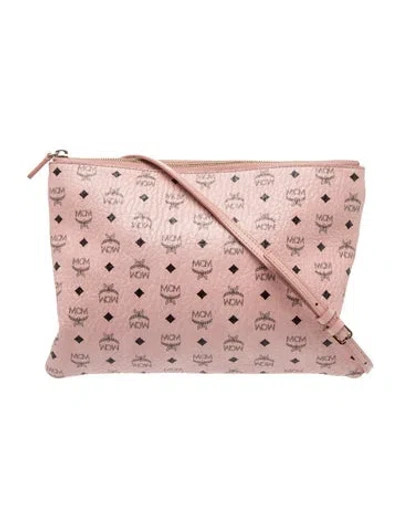 Pre-owned Mcm Leather Crossbody Bag In Pink