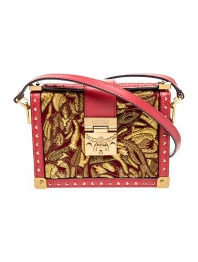 Pre-owned Mcm Leather Crossbody Bag In Red