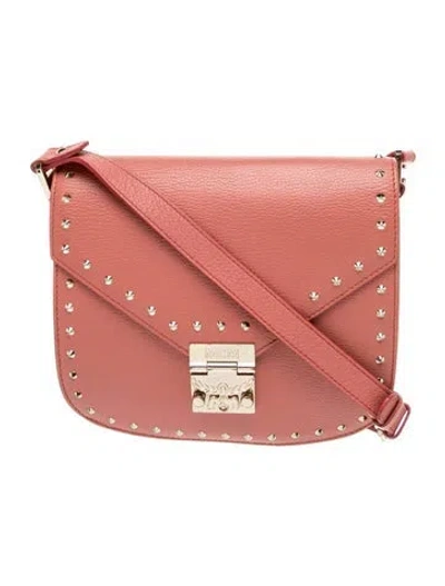 Pre-owned Mcm Leather Crossbody Bag In Red