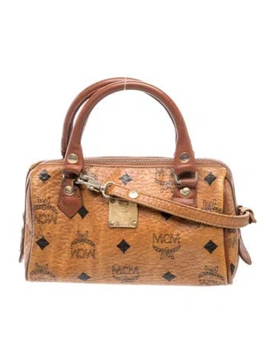 Pre-owned Mcm Leather Crossbody Bag Vintage In Brown