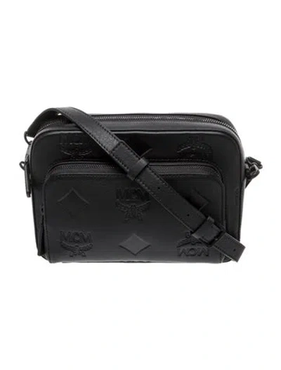 Pre-owned Mcm Leather Crossbody Bag W/ Tags In Black