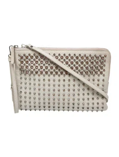 Pre-owned Mcm Leather Crossbody Bag In White