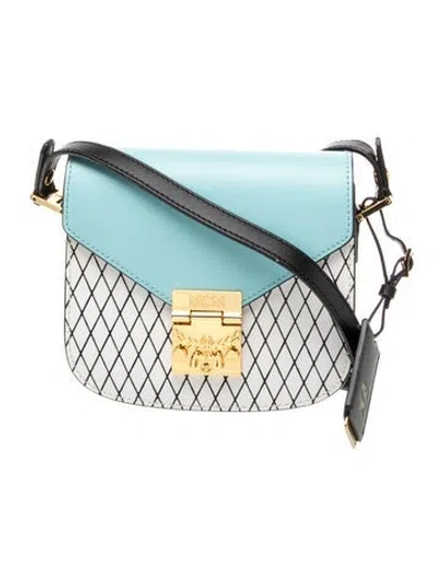 Pre-owned Mcm Leather Crossbody Bag In White