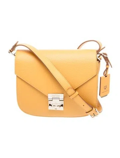 Pre-owned Mcm Leather Crossbody Bag In Yellow