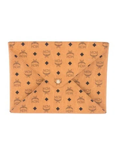 Pre-owned Mcm Leather Document Folder In Multi