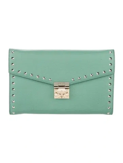 Pre-owned Mcm Leather In Green