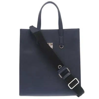 Pre-owned Mcm Leather Handbag () In Blue