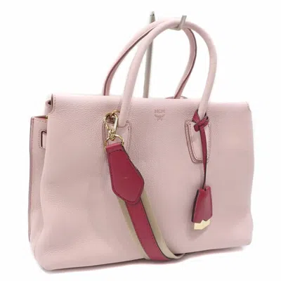 Pre-owned Mcm Leather Handbag () In Pink