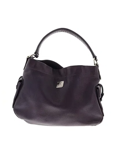 Pre-owned Mcm Leather Hobo Bag In Purple