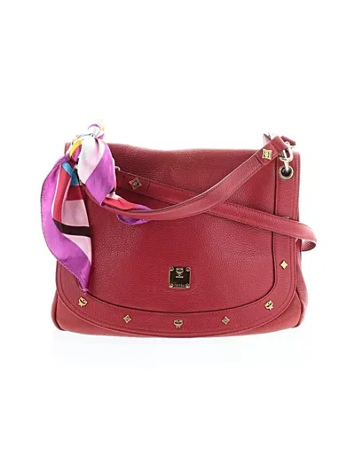 Pre-owned Mcm Leather Hobo Bag In Red