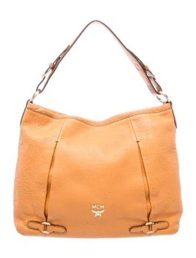 Pre-owned Mcm Leather Hobo In Brown