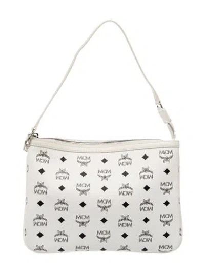 Pre-owned Mcm Leather Hobo In White