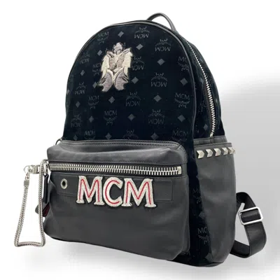 Pre-owned Mcm Leather Leather Backpack () In Black