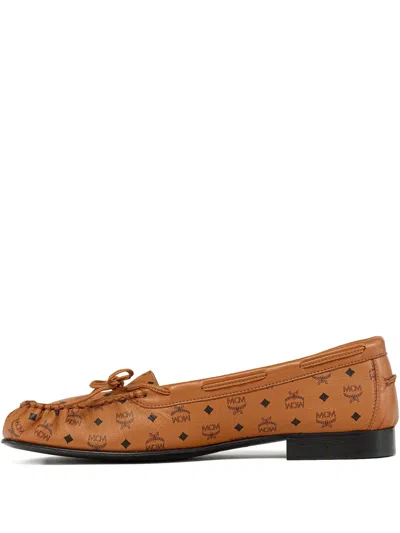 Mcm Leather Loafers In Brown